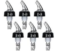 Yeelan Lot de 6 becs verseurs pour spiritueux - 2 oseur pour bouteilles de cocktail - Bec verseur universel pour vin et liqueur - Pour la maison, les bars, les fêtes, en plastique