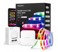 Yeelight Kit de Démarrage Matter over Thread: Ruban LED RGB+IC 5M & Hub Intelligent E1, Compatible avec Apple Home, Alexa, Google Home et SmartThings, Contrôle Segmenté et Synchro Musicale