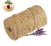 Yeenano 2 MM Jute Teinte,100M String,Ficelle Corde,Ficelle Alimentaire,Ficelles Agricole,Corde Jute,Cordes À Linge,Cordeau Jardin,pour L'Emballage Cadeaux,Bricolage,Jardinage,Entretien,Arts Créatifs