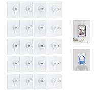 Yeenano Accroche Tableau sans Percer,20 Pièces Adhésif Vis Murales Clous,Suspension Auto Adhésifs,Accroche Cadre pour Accrocher Vis Adhésives Montage Mural Crochets pour Cuisine Salle Bain Chambre