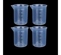 Yeenano Gobelets À Mesurer en Plastique,Lot de 4,Verre Mesureur Cuisine,Gobelet Doseur,Measuring Cups,Gobelet Plastique,Verres Gradués pour Cuisine,Laboratoire Et Médecine,Ménage,Pâtisserie