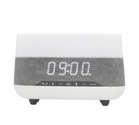 yeeplant Diffuseur d'huiles essentielles blanc avec horloge et haut-parleur sans fil, humidificateur de 300 ml, lumière 7 couleurs, réveil, diffuseur à ultrasons pour chambre à coucher et maison