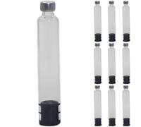 yeeplant Lot de 10 cartouches pour stylo 0,1 oz / 3 mL, flacon en verre borosilicaté, capuchon métal et bouchon caoutchouc, pour le dosage de liquides, stylos beauté, flacons cosmétiques transparents