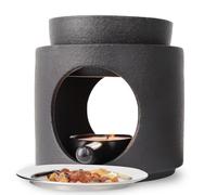 Yeerockal Brûleur D'encens Lampe Parfumée 2 en 1 avec Passoire et Bol pour Aromathérapie et Décoration (Noir)