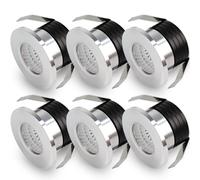 Yeerockal Kit De 6 Mini Spots Encastrés Petits Spots 3 W Avec Transformateur (Remplaçable) Boîtier en Aluminium Spots LED Encastrés Fixes Pour Pièces Vitrées Balcons éclairage de Plafond et Meubles DI