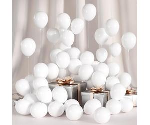 Yehnda Ballons Blanc 100 Pièces 5 Pouces, Latex pour Anniversaire | Pour arches et guirlandes, parfaits pour mariage, baby shower et anniversaire, ces mini ballons ajoutent volume et relief