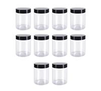 YEJBBUC Lot de 10 pots vides pour animaux domestiques avec couvercle Slime Cosmétique Récipient pour noix, pâtes, hydratants, 500 ml, 10 pièces
