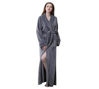 Yekdmxop Peignoir pour homme en microfibre pour femme, super absorbant, peignoir en microfibre pour homme, femme, hiver, automne, 2024, unisexe, idéal pour voyage, piscine, salle de sport, gris, L