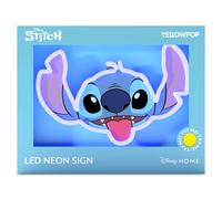 Yellowpop Enseigne Néon Disney Stitch (Visage) - Décoration Murale LED Économe en Énergie - Facile à Installer - Panneau Personnalisé, Bleu foncé