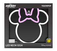 YELLOWPOP - Néon Led Minnie Ears - 391004 - Disney - Objet de Décoration - Chambre - Enfant - Lumière - Lampe - Ambiance - Veilleuse - Anniversaire, blanc/rose