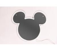 YELLOWPOP Panneau néon Disney Mickey Mouse (argenté), panneau néon pour décoration murale, lumières néon LED économes en énergie pour tous les murs, facile à installer, panneau néon personnalisé et