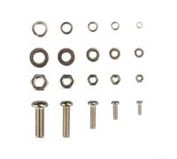Yelvera Kit complet de vis métriques avec boulons à tête hexagonale M3 M5 M6 et rondelles en acier inoxydable 304 pour l'entretien industriel (700 pièces par boîte)