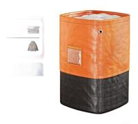 Yelvera Sac de rangement en polyéthylène épais avec cordon de serrage pour déménagement avec joint étanche Grand intérieur et fonction de rangement réutilisable Orange 150 l