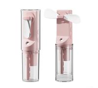 Yelvera Ventilateur humidificateur portatif avec 4 réglages de force du vent, construction compacte pour un transport et un soulagement quotidiens (rose)