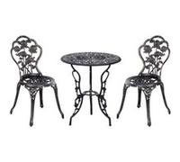 YeMaster Ensemble de meubles de jardin, table et chaises en bronze antique, ensemble de meubles de balcon pour 2 personnes Bronze G