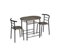 YeMaster Ensemble table à manger, table de cuisine, table basse, 80 x 53 x 74,5 cm, noir