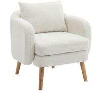 YeMaster Fauteuil simple et moderne, canapé simple, chaise de loisirs, 71*72*71cm, blanc