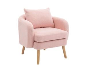 YeMaster Fauteuil simple et moderne, canapé simple, chaise de loisirs, 71*72*71cm, rose