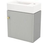 YeMaster Meuble de salle de bain, meuble sous vasque 46 cm, meuble suspendu avec vasque - gris Gris G