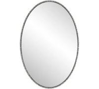 YeMaster Miroir de salle de bain, miroir ovale vintage, miroir mural pour salle de bain, chambre, salon - argent argent G