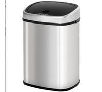 YeMaster Poubelle, 58L, poubelle automatique, avec capteur infrarouge, en acier inoxydable Argent G
