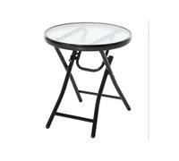YeMaster Table d'appoint ronde, table pliante, table de jardin, table basse, 45 cm, pour balcons et terrasses