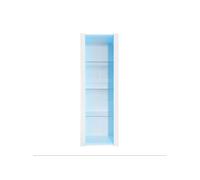 YeMaster Vitrine avec éclairage LED, 3 compartiments en verre, 55*38*166cm, meuble, meuble de rangement, blanc