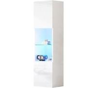 YeMaster Vitrine, meuble de rangement, avec éclairage LED, 16 options d'éclairage, 45*35*160 cm, blanc Blanc G