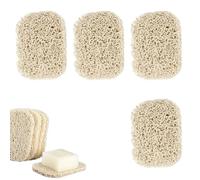 YEMVAR 4pcs Porte-Savon, Antidérapants et Durables économiseur de Savon avec Forme de Bobine de Drainage Automatique pour Ranger Le Savon (Beige)