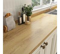 Yenhome Vinyle Adhesif Bois Chêne 60x500cm Papier Adhesif pour Meuble Bois Claire Revetement Plan de Travail Cuisine Table Placard Imperméable Papier Peint Effet Chêne Film Autocollant pour Meuble