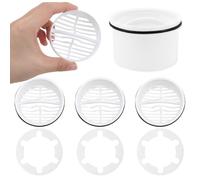 Yeria Filtre à cheveux de douche en trois parties et tube plongeant, compatible avec les accessoires de vidange Viega Tempoplex 6960, 6961, 6962, 6963, collecteur de cheveux remplaçable, filtre à