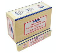 YesMandala Lot de 12 boîtes d'encens Satya Nag Champa Californian White Sage 15 g