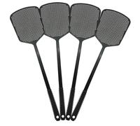 Yestree Lot de 4 tapettes à mouches en plastique avec long manche