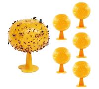 Yestree Piège à Mouches Collant en Boule Jaune, 6 Pièces, pour Plantes, Balcons, Jardins et Vergers