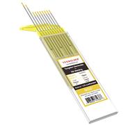 YESWELDER Électrode de tungstène de soudage TIG 1,5 % lanthané | Lot de 10 - 0,2 x 17,8 cm - Doré - WL15/EWLa-1,5
