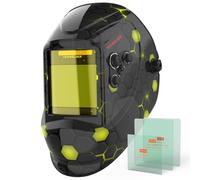 YESWELDER Masque Soudure 10x9cm Vision Large, Filtre Anti-Lumière Bleue | Cagoule de soudure True Color auto-obscurcissante, 4 capteurs, teinte DIN 4/5-9/9-13, pour TIG MIG MMA CUT meulage