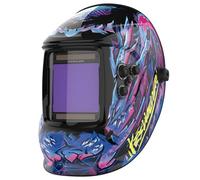 YESWELDER Masque Soudure Vraie Couleur Grande vue 10X9cm Casque Soudure Automatique Solar Power/Pile remplaçable, 4 Capteur Premium Grandes ombres 4/5-9/9-13 pour TIG MIG ARC CUT GRIND Cagoule Soudure