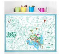 YETI BLANK DESIGNS - Poster Géant à Colorier avec 90+ stickers - Sports et Nature - format XL (100x70cm) - idée cadeau poster avec autocollants - facile à encadrer - immense coloriage enfants adultes