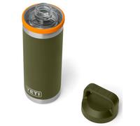 YETI Rambler 18 oz (532ml) Water Bottle with Chug Cap, Olive/King Crab Orange