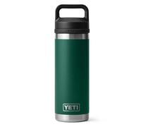 YETI Rambler Bottle Chug, Vacuum Insulated Stainless Steel Bottle with Chug Cap, Black Forest Green, 18 oz (532 ml)