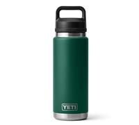 YETI Rambler Bottle Chug, Vacuum Insulated Stainless Steel Bottle with Chug Cap, Black Forest Green, 26 oz (760 ml)