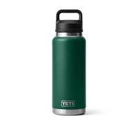 YETI Rambler Bouteille isotherme de 1,07 L avec bouchon Chug, en acier inoxydable et étanche, Vert Forêt Noire