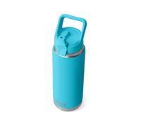 YETI Rambler Bouteille isotherme de 769 ml en acier inoxydable avec bouchon d'aspiration assorti à la couleur, bleu récif