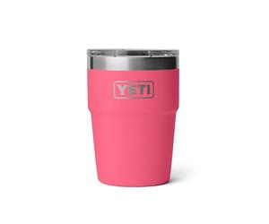 YETI Rambler Cup, Vacuum Insulated Stainless Steel Stackable Cup with Magslider Lid, Tropical Pink, 16 oz (475 ml)