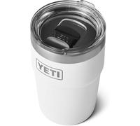 YETI Rambler Cup, Vacuum Insulated Stainless Steel Stackable Cup with Magslider Lid, White, 16 oz (475 ml)