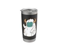Yeti vague et réjouit Bonhomme de neige Gobelet isotherme en acier inoxydable double paroi