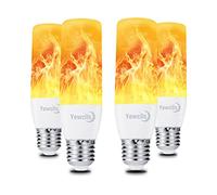 Yewclls Ampoule à Flamme E27 Effet de Flamme, Effet de Lumière Scintillante 3,5 W LED Lumière Extérieure Scintillante pour Halloween Maison Jardin Bar Fête Saint Valentin Décoration (4 Paquet)