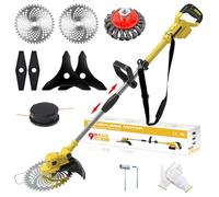 YEXLXLN Weed Wacker Désherbeur sans fil pour batterie Dewalt 20 V MAX, 4 en 1 alimenté par batterie, débroussailleuse avec 5 types de lames, pour pelouse et jardin (sans batterie)