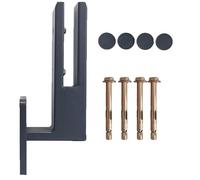 YFJBDKS Poteau de fixation latérale pour garde-corps en verre - Acier inoxydable T304, Pince robuste sans perçage, Système de balustrade pour piscine, terrasse et escalier,Noir,1 pack 200mm