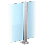 YFJBDKS Poteau de Garde-Corps en Verre Inox 304 Haute Résistance, Système de Balustrade Sans Perçage pour Terrasse Balcon Escalier & Piscine, Pince à Verre et Support de Panneau